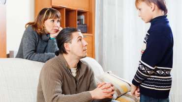 ordinary parents berating teenager son