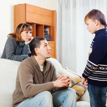 ordinary parents berating teenager son